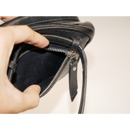 Yves Saint Laurent Black Leather Monogram Lou Belt Bag
