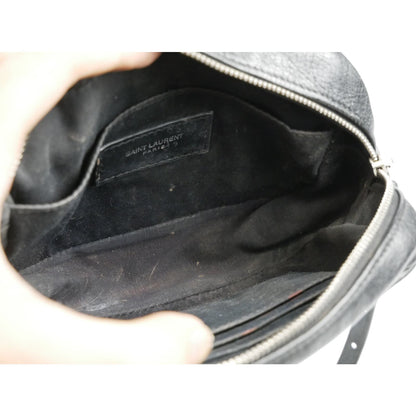 Yves Saint Laurent Black Leather Monogram Lou Belt Bag