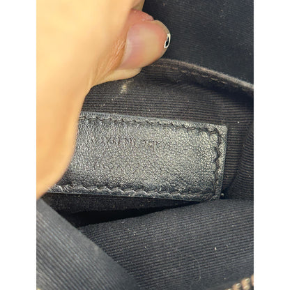 Yves Saint Laurent Black Leather Monogram Lou Belt Bag