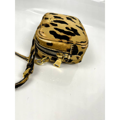 Prada Leopard Print Fur Spotted Shoulder Bag