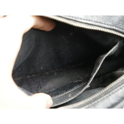 Yves Saint Laurent Black Leather Monogram Lou Belt Bag