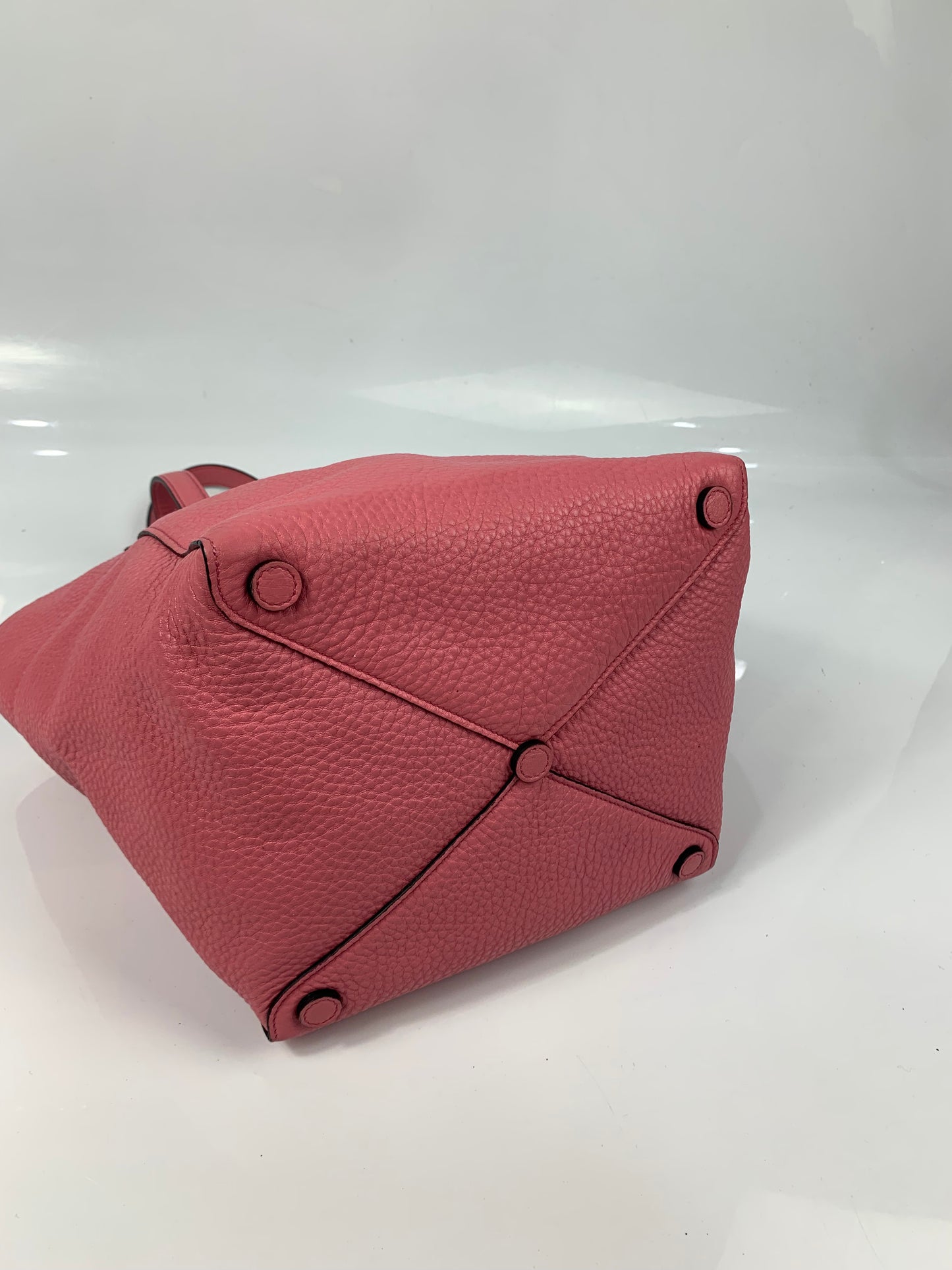 Prada Flame Pink Leather Diano Shoulder Bag