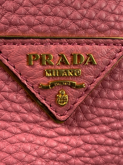Prada Flame Pink Leather Diano Shoulder Bag