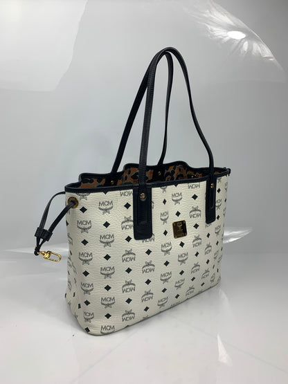 MCM White Visetos Leather Shoulder Hand Bag